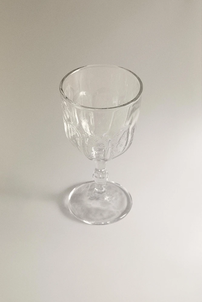 VERRE À VIN RECYCLABLE RELIEF