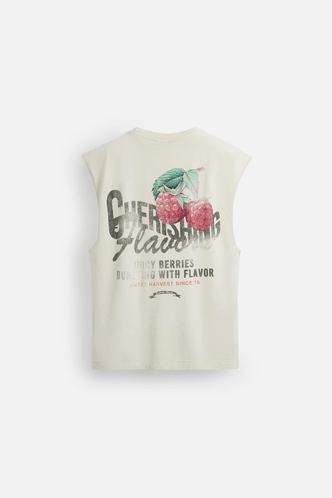 T-SHIRT DÉBARDEUR À IMPRIMÉ