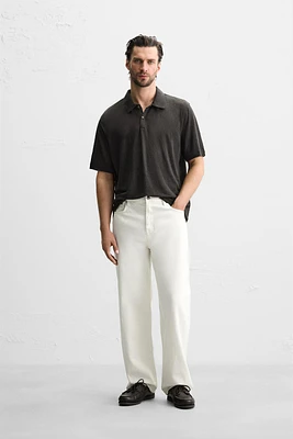 LINEN BLEND POLO SHIRT
