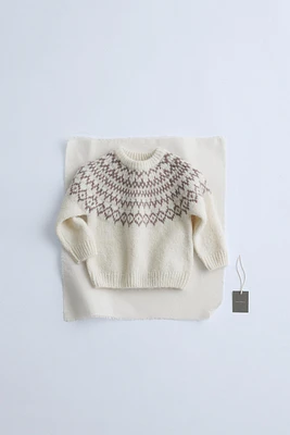 TIMELESZ - WOOL AND ALPACA BLEND JACQUARD SWEATER