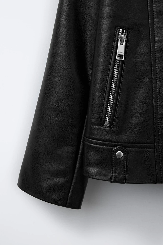 FAUX LEATHER JACKET