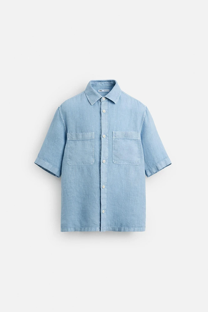 WASHED 100% LINEN SHIRT