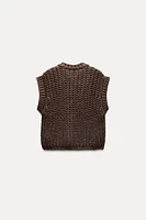 CHUNKY KNIT SWEATER VEST