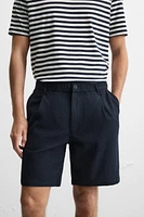 TEXTURED REGULAR FIT SHORTS