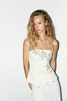RHINESTONE BANDEAU TOP