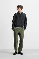 ZIP POLO SWEATSHIRT