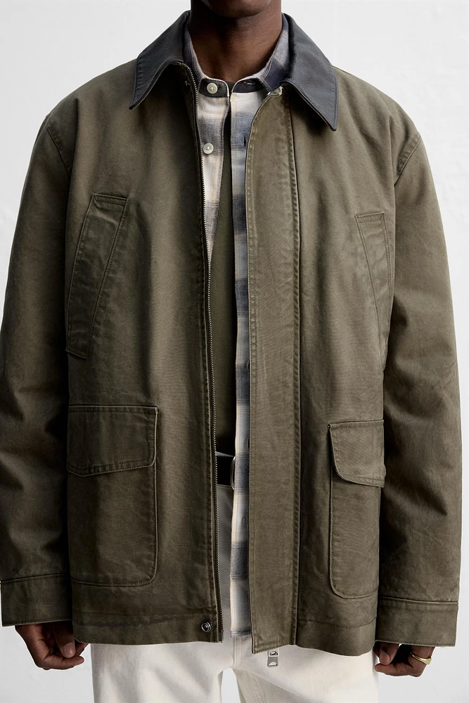 WASHED CONTRAST JACKET