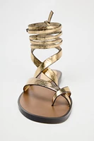 METALLIC EFFECT SANDALS