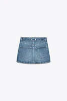 TRF BAGGY DENIM MINI SKIRT