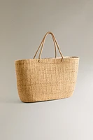 LARGE RAFFIA TOTE BAG