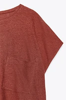 LINEN T-SHIRT WITH POCKET