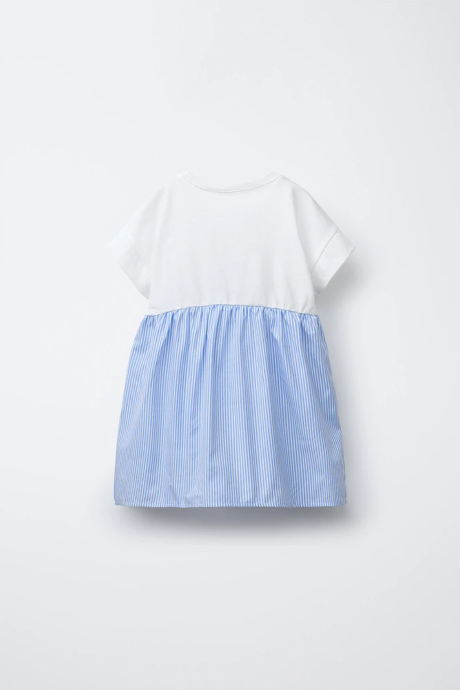 MINNIE MOUSE © DISNEY STRIPED COMBINATION DRESS