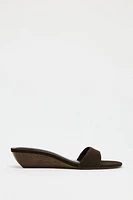 SUEDE WEDGE SANDALS