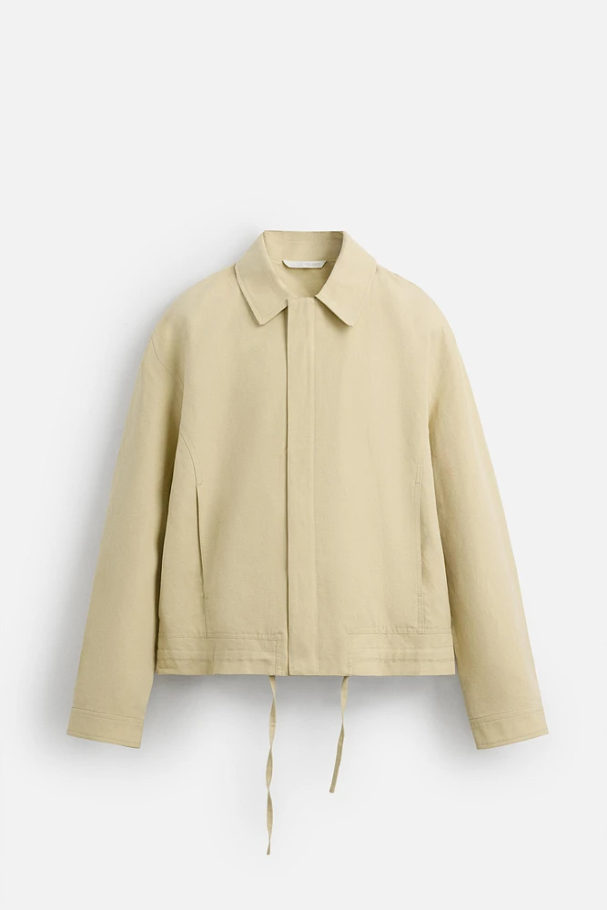 VESTE EN COTON ET LIN