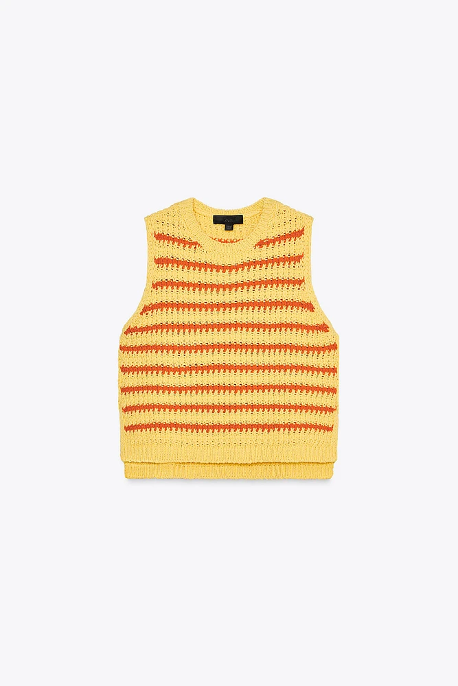 TOP EN MAILLE RAYURES