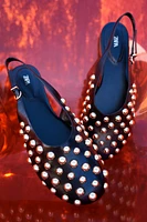 SLINGBACK STUDDED FLATS