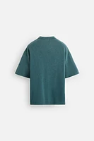 T-SHIRT EN MAILLE IMPRIMÉ DÉLAV