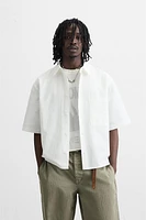 CHEMISE JACQUARD EN COTON ET LIN