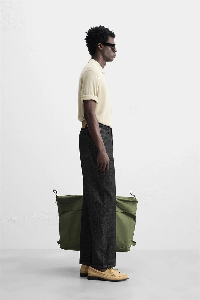 KNIT SILK LINEN POLO SHIRT