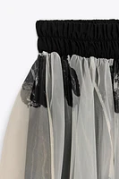 ZW COLLECTION PRINTED ORGANZA DRESS