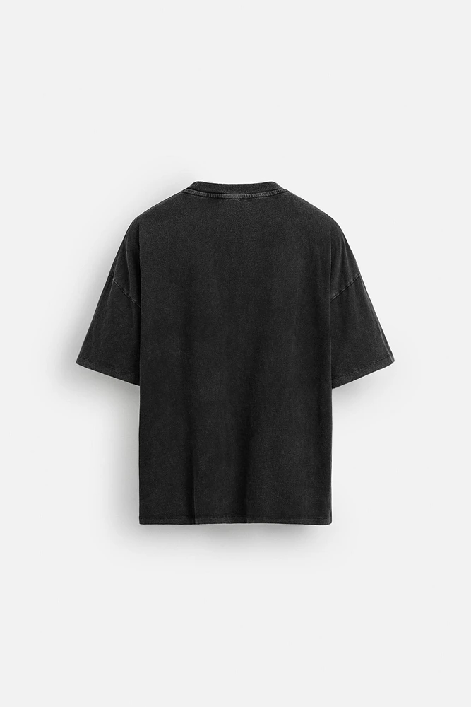WASHED PRINT T-SHIRT