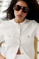 GILET EN MAILLE MANCHES COURTES