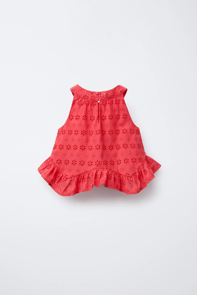 TOP BRODÉ FLEURS