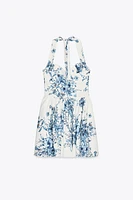 ROBE HALTER À FLEURS