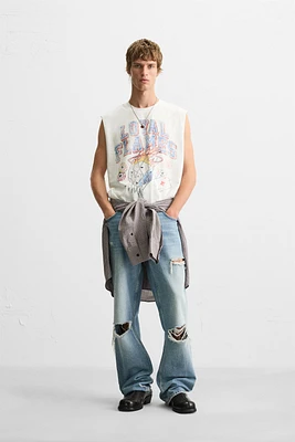T-SHIRT IMPRIMÉ DÉLAV