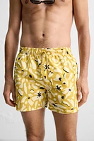 FLORAL PRINT REGULAR SWIM SHORTS