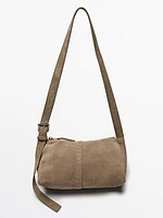 Mini-sac à bandoulière en croûte de cuir