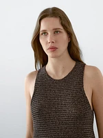 Cotton blend cutwork top