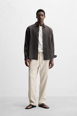 PANTALON EN JACQUARD À RAYURES