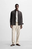 PANTALON EN JACQUARD À RAYURES
