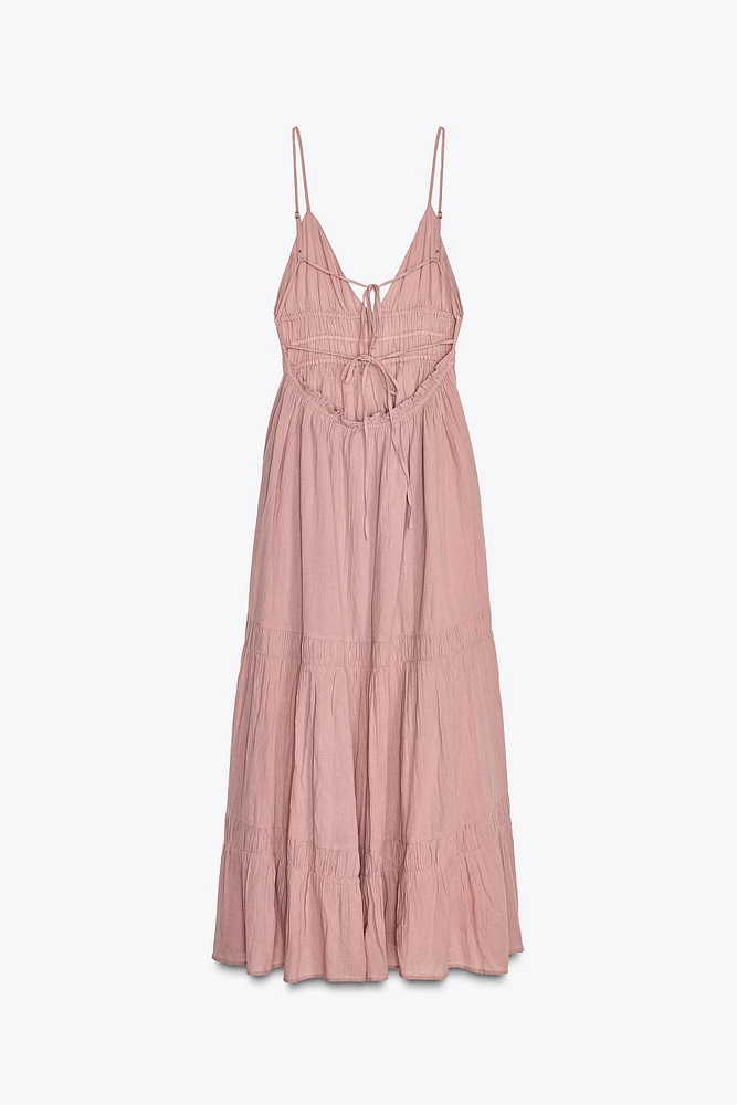 GAUZE MIDI DRESS