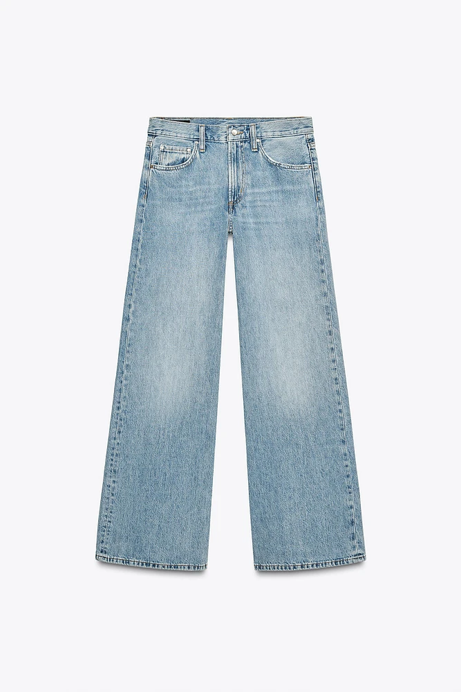 ZW COLLECTION WIDE LEG LOW RISE JEANS