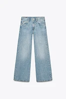 ZW COLLECTION WIDE LEG LOW RISE JEANS