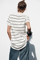 STRIPED KNIT MINI DRESS