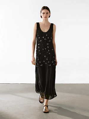 Long dress with beading