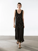 Long dress with beading