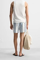 STRIPED MID-LENGTH SWIMSUIT