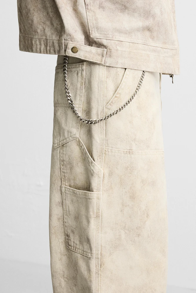 PANTALON DE CHARPENTIER À IMPRIMÉ ABSTRAIT