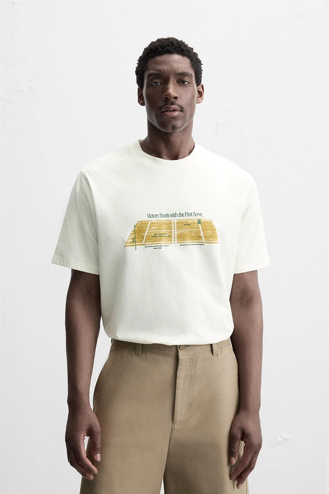 CONTRAST PRINT T-SHIRT