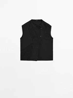 Veste sans manches brodée