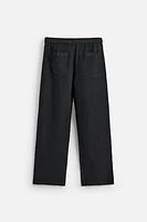 100% LINEN BELTED PANTS