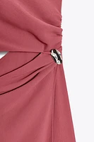 ROBE MIDI ASYMÉTRIQUE DÉCOR