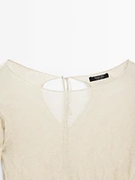 T-shirt manches longues effet froissé