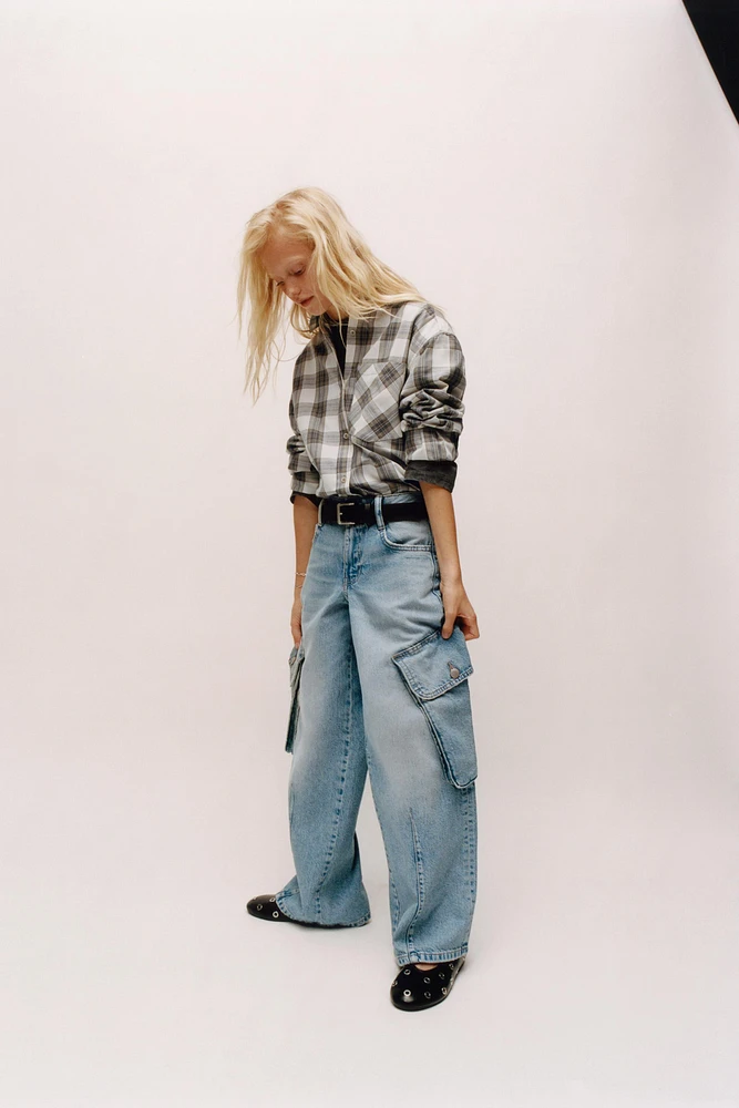 KNOTTED PLAID SHIRT