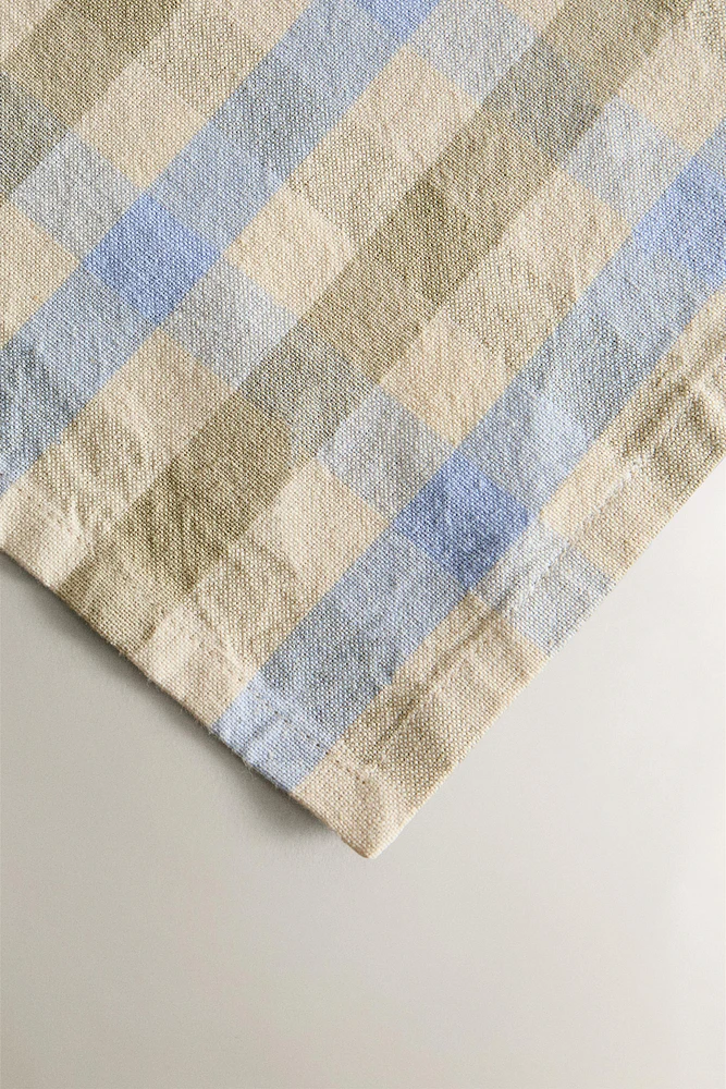 PLAID DYED THREAD NAPKINS (SET OF 2)