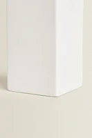 WHITE EARTHENWARE BATHROOM DISPENSER